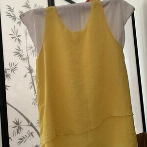 Fun, flattering bright yellow top